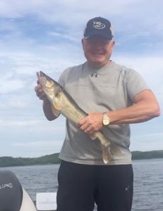 Angler fishing alone in Minnesota