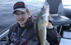 A single fisherman in MN enjoying a fishing trip
