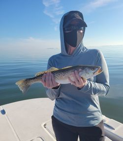 Speckled trout catch held on fishing boat in Corpus Christi TX waters