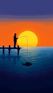 Perfect sunset fishing conditions in Florida waters.