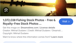 Angler fishing at sunset on calm lake in Florida City FL