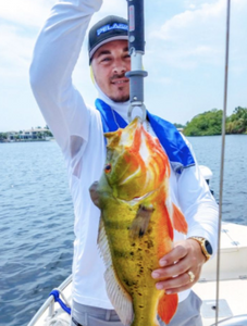 A person fishing in the beautiful waters of Fort Lauderdale