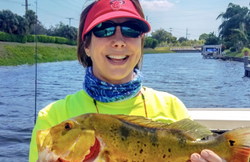 Fishing in Florida with one 15-inch catch