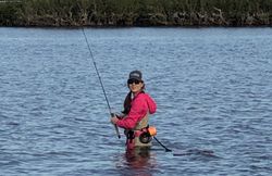 Lone angler fishing in TX