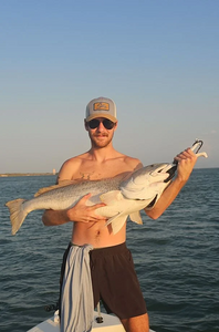 One person fishing in Port Aransas