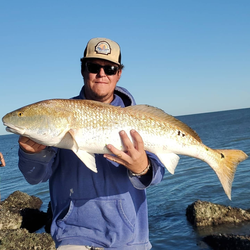 Angler fishing in Port Aransas, Texas