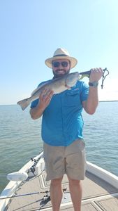 A single redfish caught during a fishing tour in TX