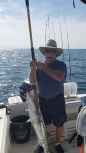 Angler fishing on the coast of North Carolina
