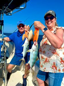Two people fishing in North Carolina