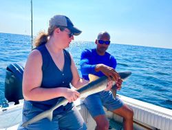 Two people fishing in North Carolina