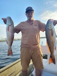 Two redfish caught while fishing in FL