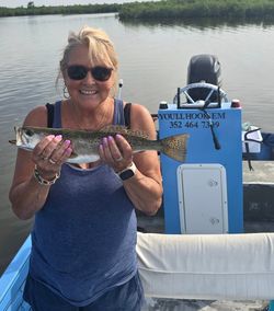 Spotted weakfish caught while fishing in FL