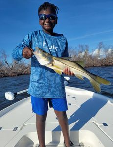 Inshore fishing boat caught some snook