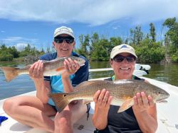 Two redfish caught in Fort Myers, Florida