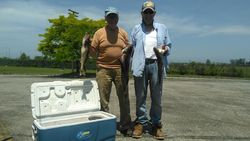 2 people fishing in Lorain