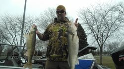 Angler fishing with rod and reel in Lorain