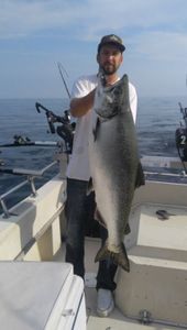 Sturgeon Bay, WI Hooked a Large Salmon