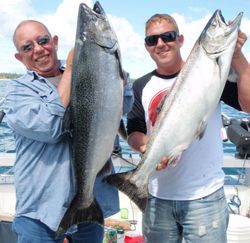 Reeled In Some Large Salmon in Lake Michigan