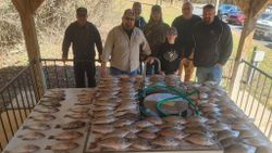 Group of 7 people fishing in GA