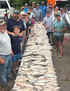 Group of 22 people fishing in GA