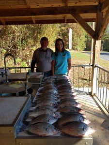 Two crappie fish caught in GA