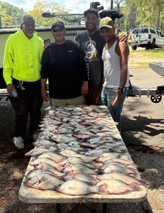 Group of 4 people fishing in GA