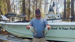Two largemouth bass caught by fisherman in Thomson