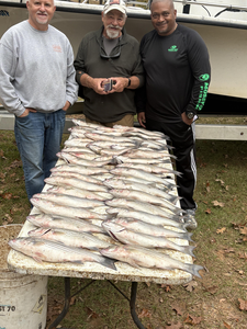 Blasted today with striped bass using jigging and trolling techniques!