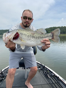 A lone angler fishing in Mcalester