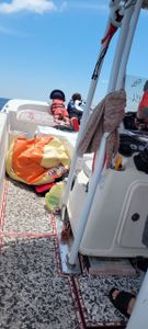 Scenic view of Florida coastline with fishing gear