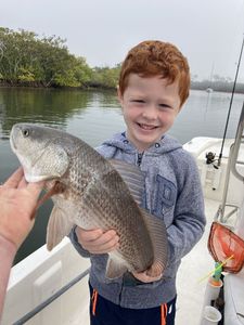 Catching a fish in a holiday location