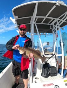 Single person fishing on holiday
