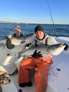 Two anglers with a big catch of fish in Barnegat Light