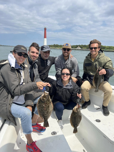 Three summer and southern flounder fish caught in New Jersey