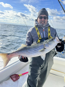 Striped bass caught by angler in NJ
