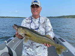 One angler fishing in Minnesota waters
