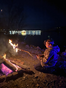 Person fishing in the water at Stillwater