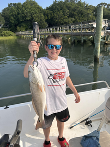 Nice redfish caught using deep sea trolling with light tackle!