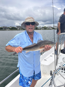 Snagged a feisty redfish on the deep sea troll in Wilmington!
