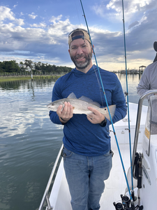 Hooked a feisty redfish on a light tackle setup in Wilmington NC!