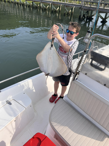 Nice stingray catch using light tackle near the dock!