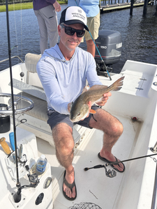 Reeling in the adventure with a clear day on the water!