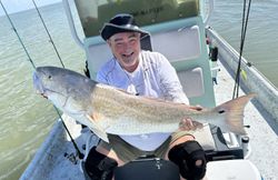 Lone angler fishing in Port Isabel