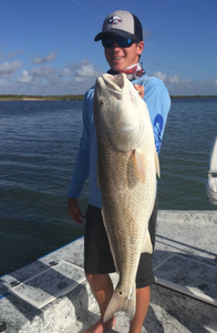 One angler enjoying a great fishing trip in Port Isabel