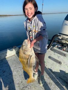 Kid Hooked a Beautiful Fish in Port Isabel, TX