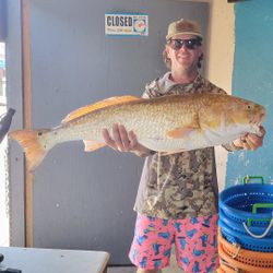 Angler holding fishing rod in Texas