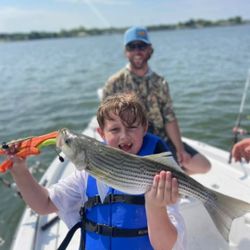 Two people fishing in Texas
