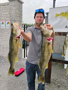 Good times, Lake Erie fishing.