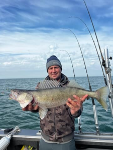 Photo of a 35-inch pike-perch fish caught in OH