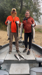 Blasted today with Coho Salmon and Bluefish using jigging and trolling techniques!